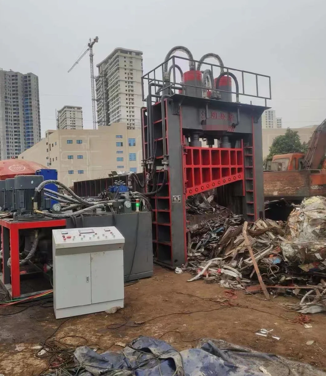 Heavy Duty Guillotine Metal Shear Machine Scrap Steel Iron Aluminum Hydraulic Gantry Shear Machine for Steel Plant Recycling